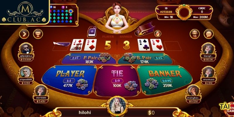 Phiên bản Mini Baccarat MCLUB online