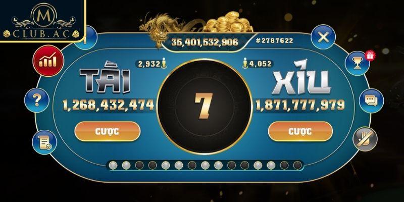 Tài Xỉu MCLUB Online – Trải Nghiệm Cược Trực Tuyến Hấp Dẫn 2 Các lựa chọn cược trong tài xỉu MCLUB online